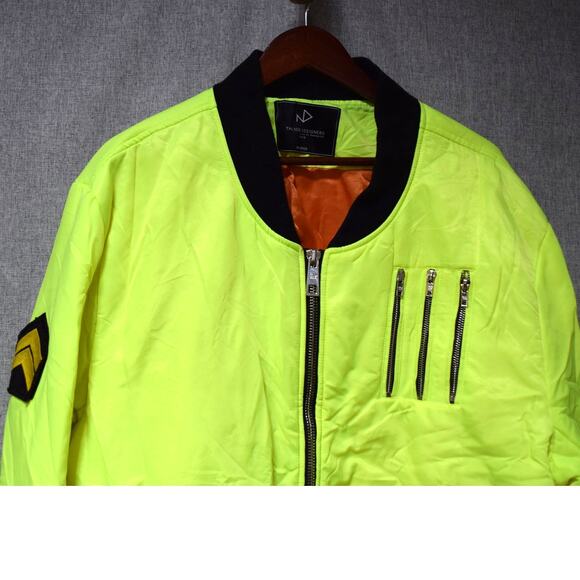 The New Designers Neon Yellow Bomber Jacket XXL Unisex Paris - Picture 2 of 4